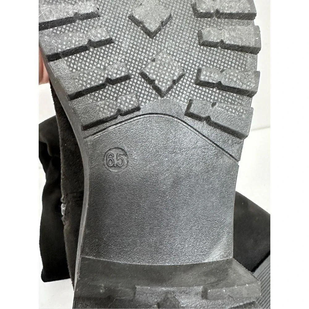 Dirty Laundry Black Over The Knee Lug‎ Sole Stretch Boot Womens Size 6.5